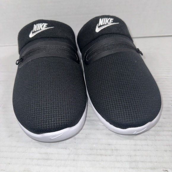 Nike Burrow Black Slip On Pocket Fleece Slippers Mens Size 10 - Picture 1 of 7